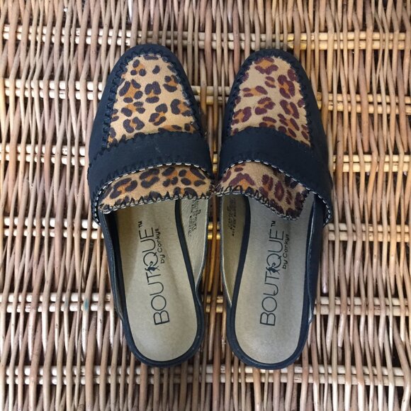 Boutique by Corky’s Canterbury Leopard Print Slip On Loafer Clogs Size 6 | Mules - Picture 8 of 9